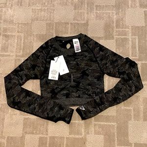 Gymshark camo long sleeve crop